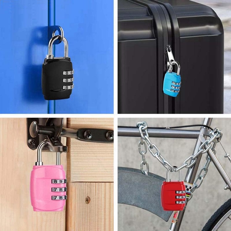 2pcs Luggage Locks - 3 Digit Combination Padlock Codes -