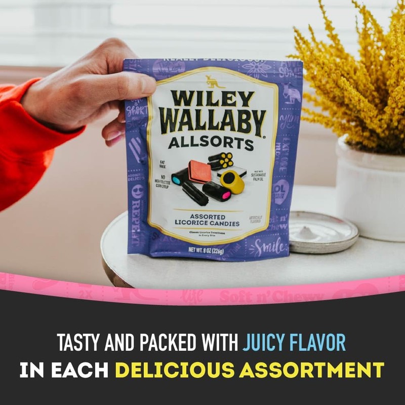 Wiley Wallaby 8 Ounce Allsorts Gourmet Australian Style Soft &
