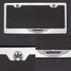 KA Chrome Aston Martin Logo Black Letter Laser Etched Engraved