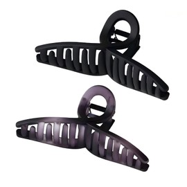 Hair Clip, Large Hair Clip, Hair Clip, Secure, Simple, For Large Hair, Won't Hurt Your Hair, Strong, Rustproof, PC Resin, Length 5.1 inches (13 cm), Set of 2