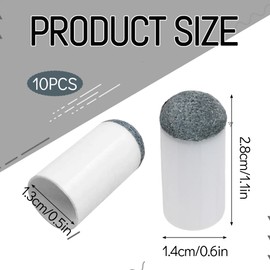 MEKEET 10PCS Pool Cue Tips Billiards Pole Cue Tip Replacement Cue Tips Pool Table Accessories Pool Tips for Billiards & Pool Leisure Sports & Game Room No Glue or Other Tools Required