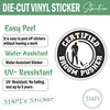 314PI Broom Pusher Certified Sticker, Funny Hard Hat Sticker, Helmet