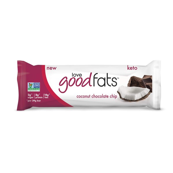 Love Good Fats, Snack Bar Coconut Chocolate Chip 12 Count, 16.56 Ounce