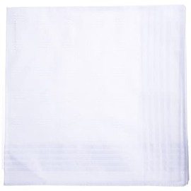 Men's Formal Handkerchief, White, Off-White, Ceremonial Occasions (Off White Plaid)