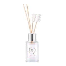 Reed Diffuser Set, Pretty Valley Home Mini Gypsum Flower Fragrance Diffuser Lavender 1.01 fl oz (30 ml), Home Fragrance Reed Diffuser for Bathroom Office Living Room Dining Table Decor (Rose)