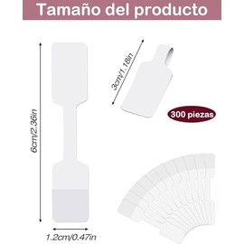 300 Etiquetas Para Precios, Etiquetas Para Joyería, Etiquetas de Papel para Organización de Joyas, Para tiendas y exposiciones, Fácil Aplicación y Rem