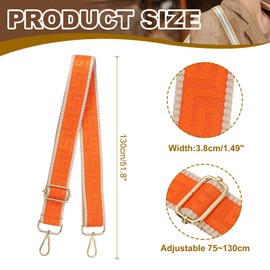 PATIKIL Taschengurt, Verstellbarer Umhängegurt Breiter Schultergurt Universal Ersatz Schultertaschengurt für Damenhandtaschen Canvas Satchels Rucksack, Orange