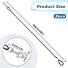 2 Pack Chew Proof Dog Leash Extension Rope, 24" Short