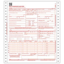 ComplyRight CMS 1500 Healthcare Billing Form | 9.5 x 11 | 1-Part Continuous | Medical Billing | Pack of 1,000