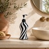 Black and White Zebra Stripe Soap Dispenser, Modern Refillable Hand
