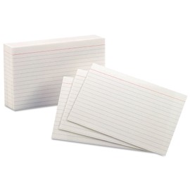 Staples 4" x 6" Index Cards, Lined, White, 100/Pack (ST51001)