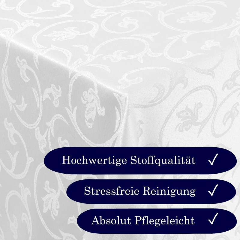 Damask Tablecloth Non-Iron Baroque Decoration Design Jacquard Table Cloth Many