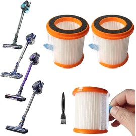 Paquete de 3 filtros Hepa de repuesto compatibles con aspiradora inalámbrica Voweek VW-VC08, filtro de aspiradora lavable de repuesto para MOOSOO XL618 Pro Series Solo para ciclón Vac como Pic 5