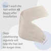 Easyouth tape-on real human hair extension - glue-on, double-sided human