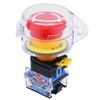 TWTADE / 22mm 1 NC 1 NO Red Mushroom Latching