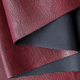 ONEART | Dark Red Faux Leather Fabric by Separated Yard, Marine Vinyl Fabric for Crafts, Soft Grain Upholstery Fabric, 36"x54"