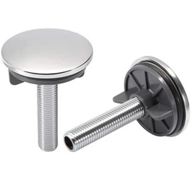 Schläfer | 440810 - Tap Hole Lid Made of Brass Diameter 50 mm, Chrome-Plated, Chrome Tap Hole Plug, Deck Rose, Hole Cover Heavy for Washbasin/Bidet, Tap Hole Plugs 50 mm, Pack of 2