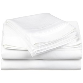 Luxurious Finish Comfortable Sleeper Sofa Bed Sheets Set, Egyptian Cotton - Solid White (Queen Size 60"x74"x 5")