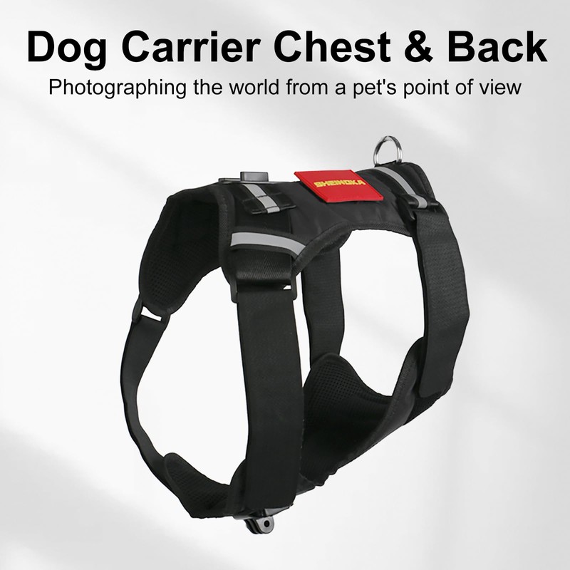 Dog Harness for Gopro, Dog Harness Vest with Buckle Mounts
