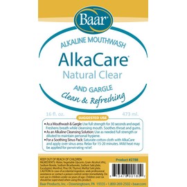 AlkaCare Natural Clear Mouthwash and Gargle, 16OZ.