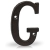 Basic Fundamentals 3-Inch Cast Iron Letters for Wall and Mailbox - Letter G - Industrial Design Mailbox Letters for Address Sign and House Decor - Black Brown