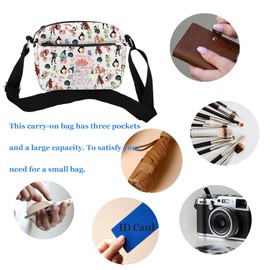 Mulan Movie Merchanidse Crossbody Bag Lotus Encouraging Gift Cartoon Character Gift Mulan Flower Bag WDW Princess Gift (MulanHengCross-CA)