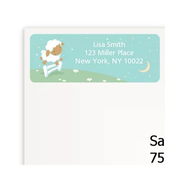 Candles and Favors Sheep Shower Personalized Return Address Stickers 27