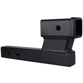 Towever 84128 Towever Hitch Extender - 2" Receiver with 4-1/4" Drop or Rise, 7-3/4" & 9-3/4" Extension - 2" Shank, 7500lbs Weight Capacity - Matte Black Finish