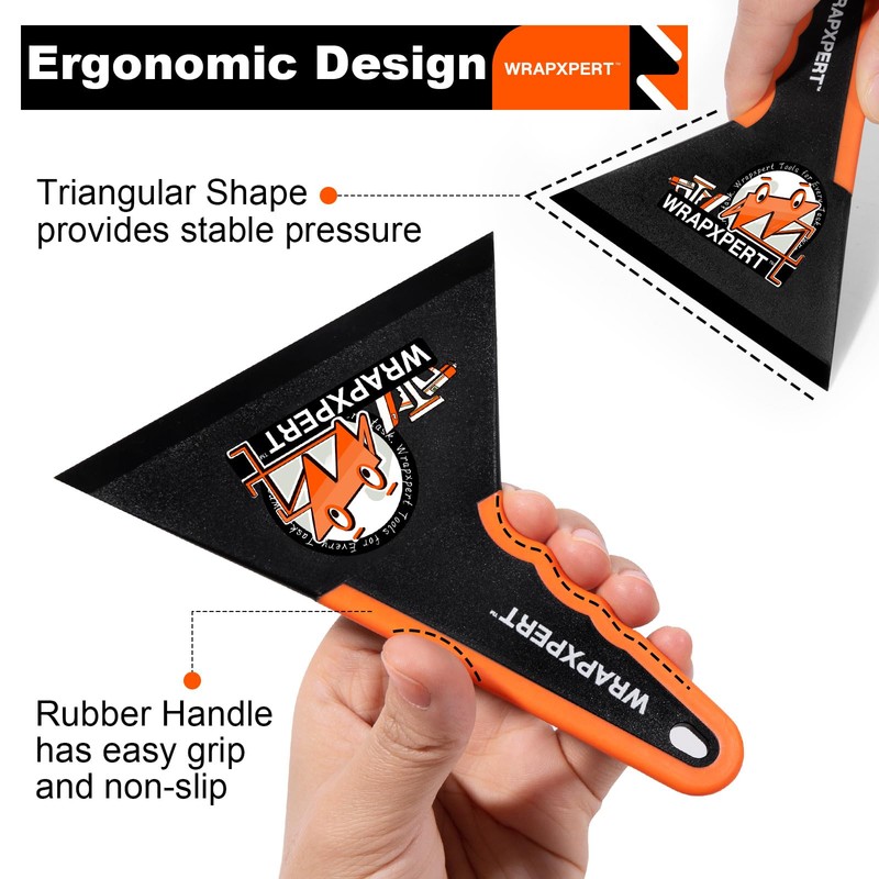 WRAPXPERT Window Tint Squeegee Triangle Contour Squeegee Corner Card Car