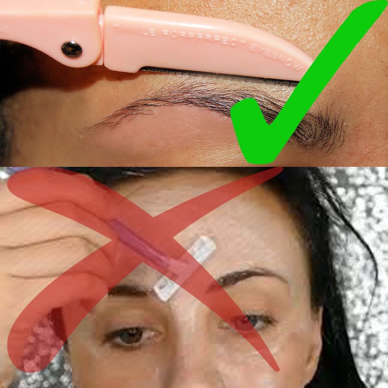 Glamza 3 Pack Eyebrow Brow Shaper Razor & Dermaplaning Safe