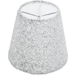HEMOTON Table Lampshades, Small Clip-on Lampshade, E14 Light Protection, Glitter Lampshade for Living Room, Bedroom, Table, Desk, Floor Lamp, Decoration, 14 x 13 cm