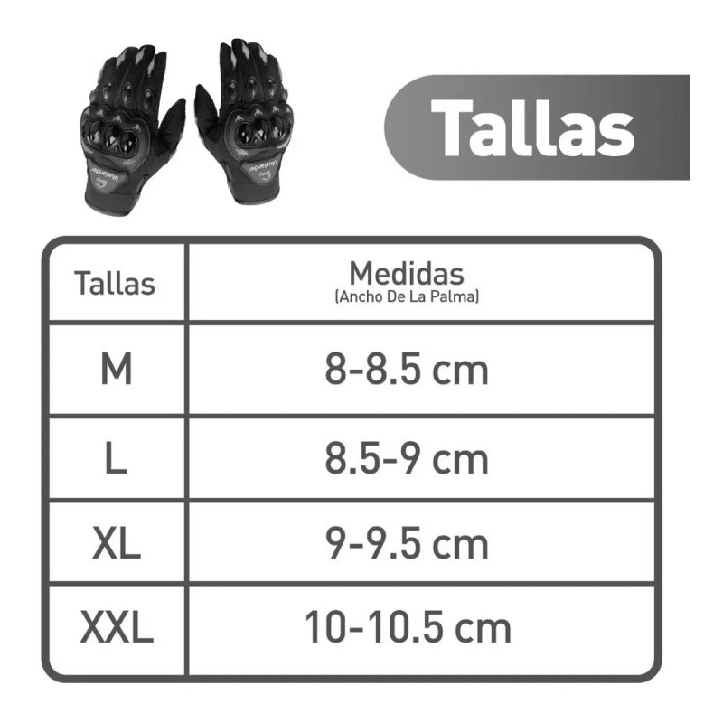 Bluelander Saldo Guantes Para Motociclista Proteccion Talla Xxl