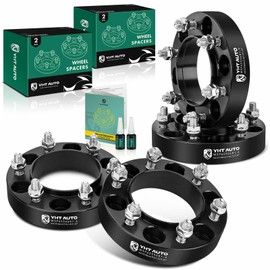 YHTAUTO 6x5.5 Hubcentric Wheel Spacers 1.25 inch Fits Toyota Tacoma Tundra 4Runner FJ Cruiser & Lexus GX Models, Forged 6x139.7mm 6 Lug Tire Spacers 32mm with M12x1.5 Studs 106mm Hub Bore 4Pcs, Black
