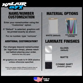 Kalair GFX Graphics Kit for Honda CRF50 (All Years) EVADER Series Blue-red 09 Mil - Dirt pit bike motorcycle stickers, dirtbike racing automotive decal motocross accessories no-plastics