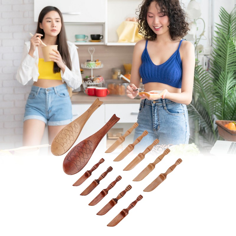 Butter Knife Set Eco Friendly Multifunctional with 2 Spoons 10