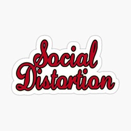 Social Distortion Sticker - Sticker Graphic - Auto, Wall, Laptop, Cell, Truck Sticker for Windows, Cars, Trucks