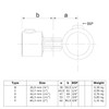 Pipe Connector Type 44 Joint Piece Simple Diameter 48.3 mm