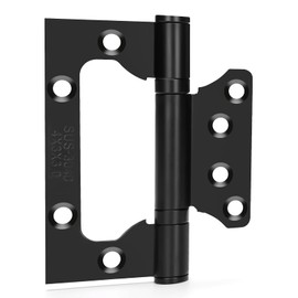 goldenwarm 12 Pack 4x3 inch Non Mortise Door Hinges Matte Black Door Hinges - Door Hardware Stainless Steel Hinges, Easy Installation, 3mm Thickness