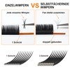 Self-Fanning Eyelashes, 0.03, 0.05, 0.07, 0.10, Easy Fan Lashes for