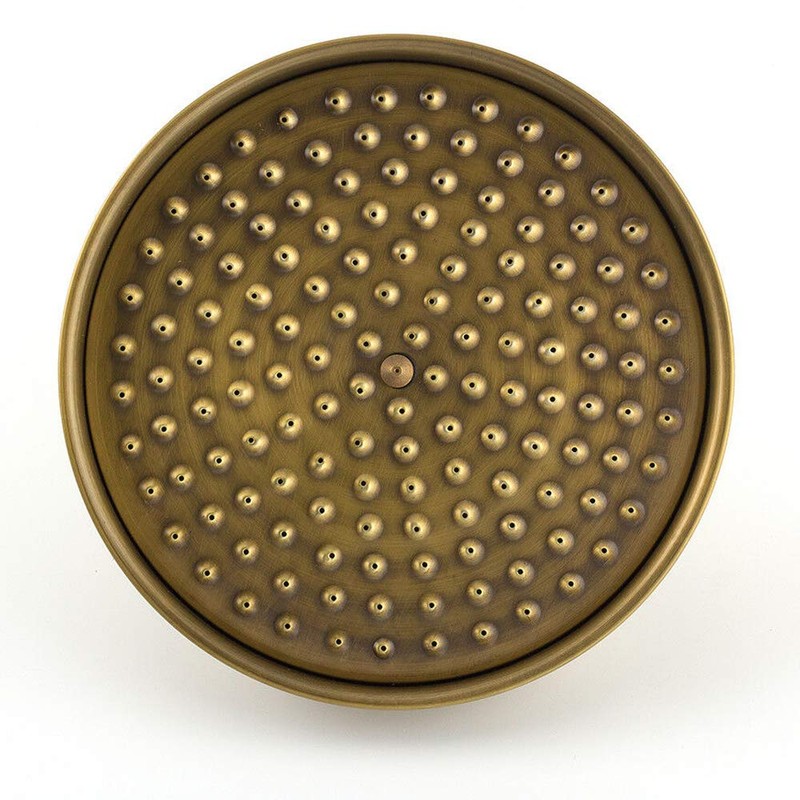 SaiDian 1 Pcs Antique Copper Rainfall Shower Head 8 Inch