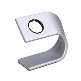 DOITOOL U Shaped Watch Charging Dock Station Sturdy Portable Watch Stand Holder Silver Elegant Design Non-Slip Base No Assembly Required