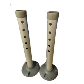 Foot Tube and Suction Cup Tips, for Toilet Safety Rail and Shower Chair Bench Bath Stool, Replacement Suction Cups Tips and Aluminum Tubes, 5 Height Adjustable Leg Tube Accessories