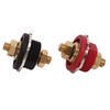 2PCS 3/8in Thru Panel Battery Terminal 250A Black Red Universal