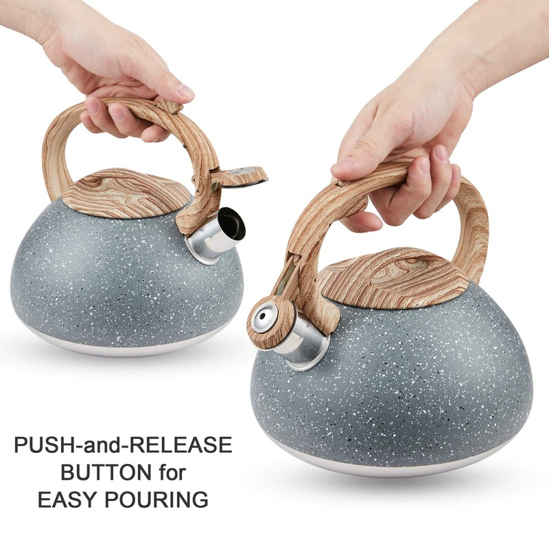 s-p Whistling Tea Kettle Stainless Steel Teapot,Teakettle for Stovetop Induction