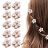 Weiße Kleine Blumen Haarschmuck, Glitzer Haarspangen, Süße Blumen Haarklammer Klein,