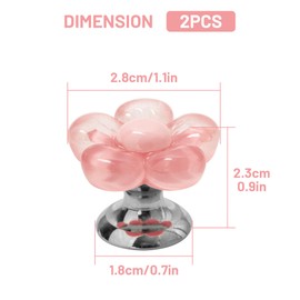 Toilet Button Pusher for Nail Protection, Toilet Seat Lifter Accessories, Cute Flower Toilet Tank Button for Long Nail Aid (2PCS Rose Pink)