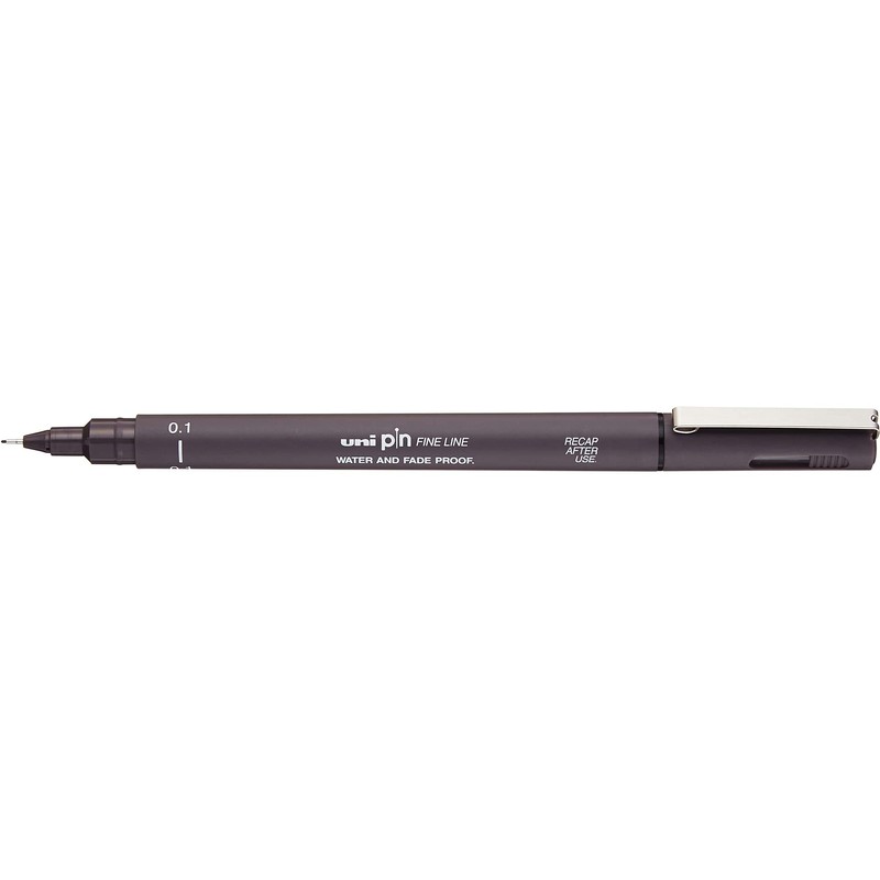 Uni Pin Fineliner Drawing Pen - Dark Grey Tone -