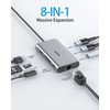 USB C Hub HDMI 4K, KUKIY 8-in-1 USB-C Hub with