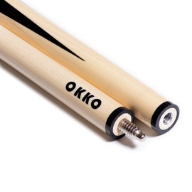 OKKO Pool Billiard House Bar Short Cue Sticks 48”, Glue-On 13 mm Tip, No Wrap, Pack of 4 (~17-18 oz)