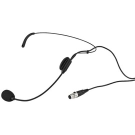 Monacor 236410 HSE-72 Electret Headband Microphone with Cardioid Pattern Black